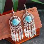 Hollow Carved Flowers Geometric Drop Earrings