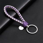 PU Leather Braided Rope Keychain