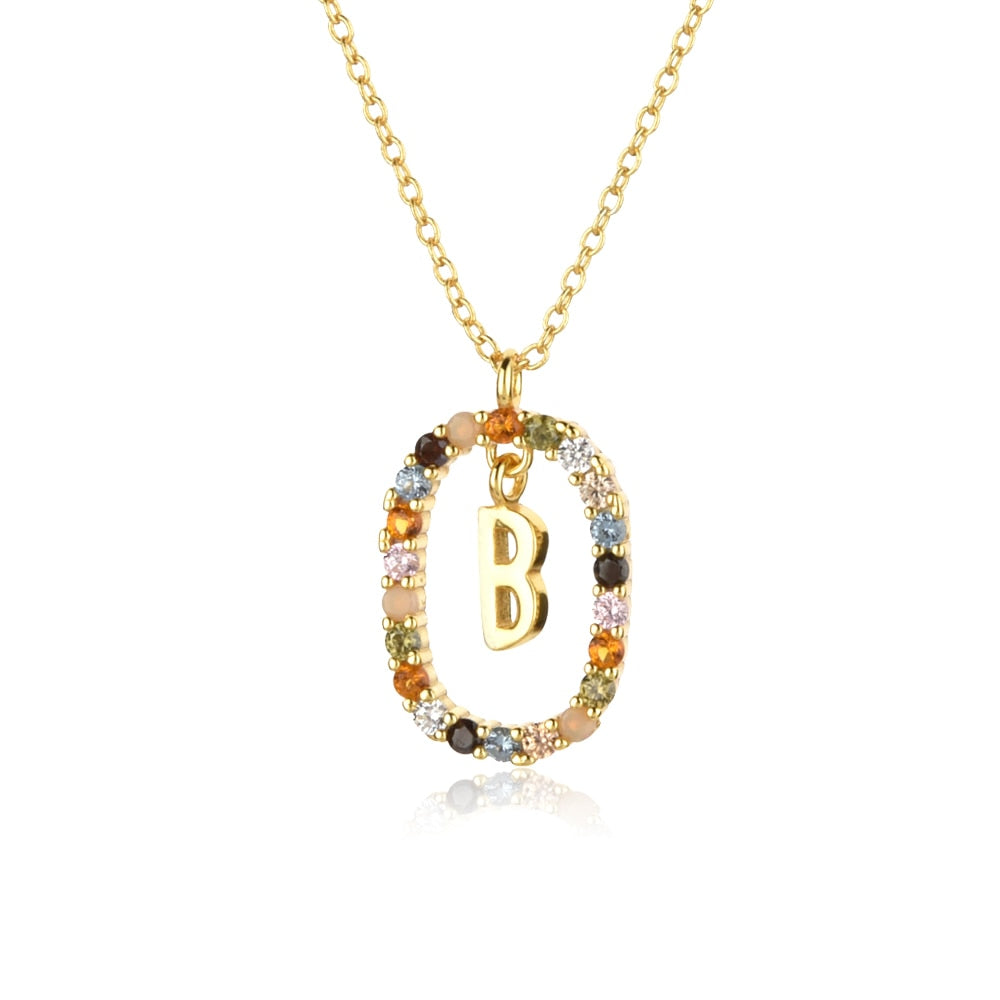 925 Sterling Silver Gold Letters 