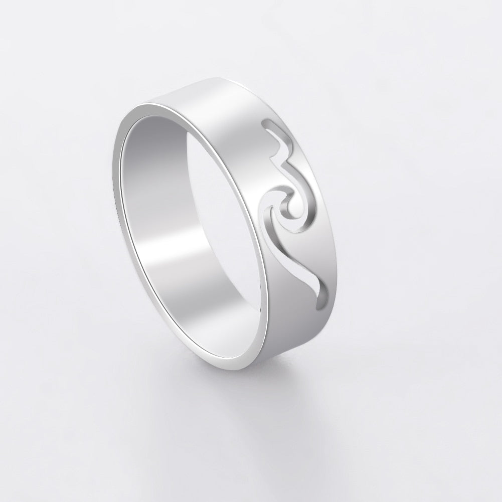 Women Stainless Steel Life Tree Hollow Ring