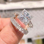 Elegant Gold Color Zircon Red Crystal Ring