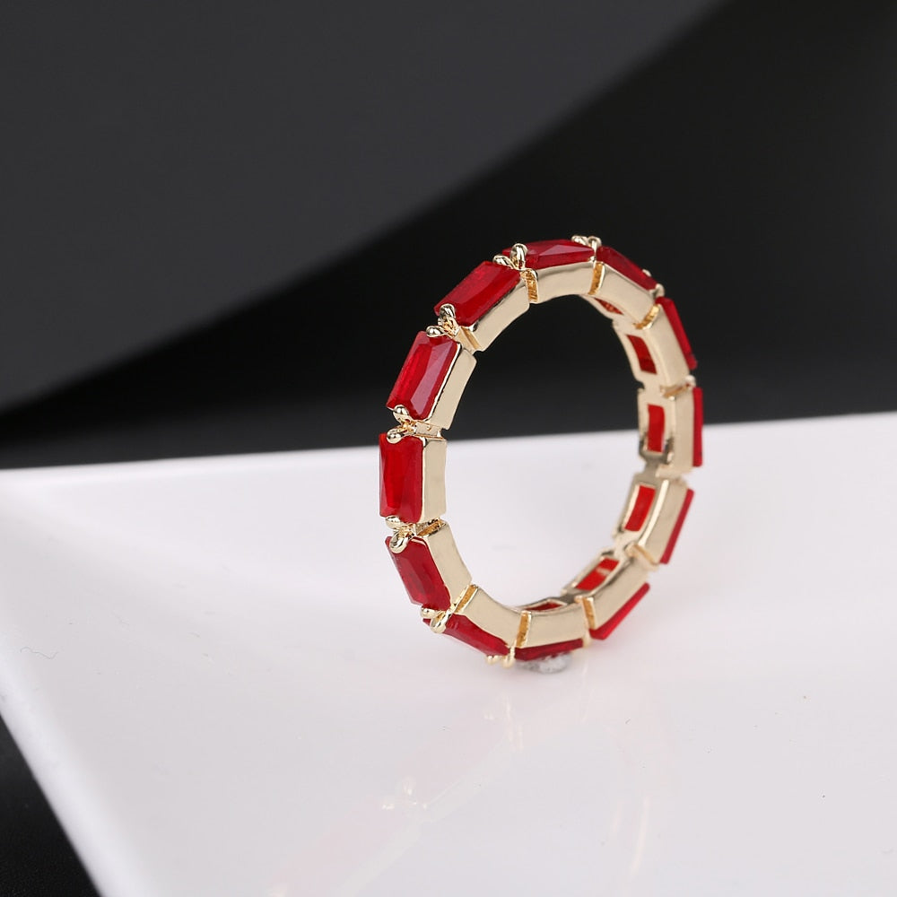 Cubic Zirconia Engagement Crystal Rings