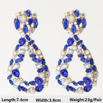 Dark Blue Series Long Dangle Drop Earrings