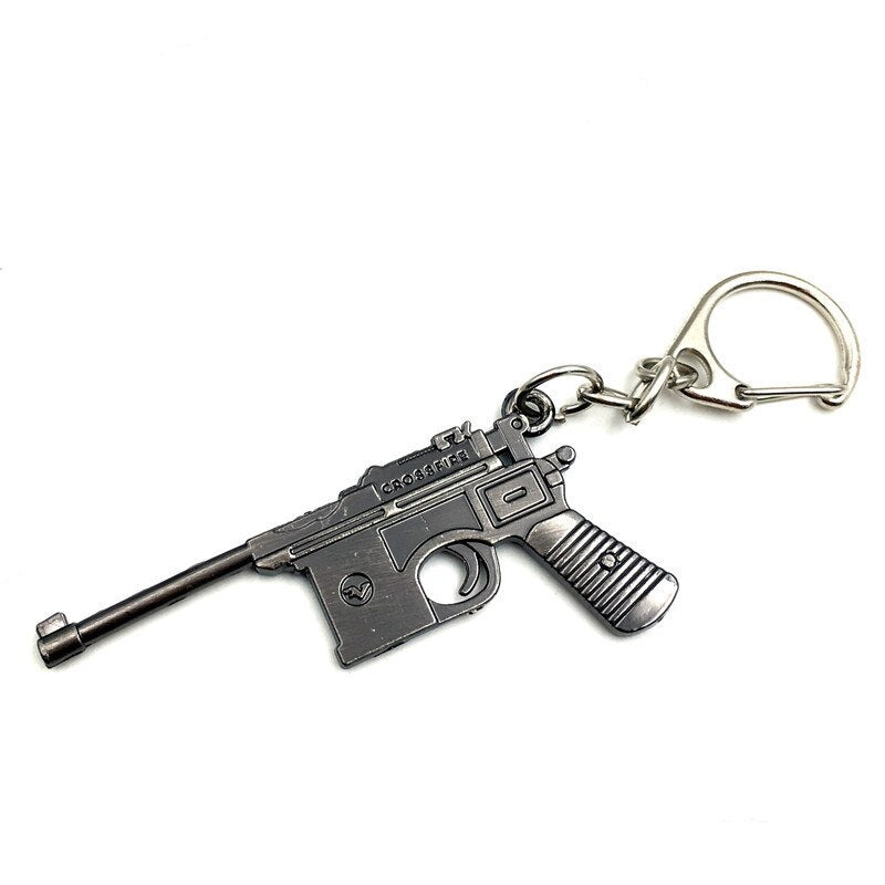 Black Color Machine-Gun Model Key Ring