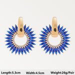 Dark Blue Series Long Dangle Drop Earrings