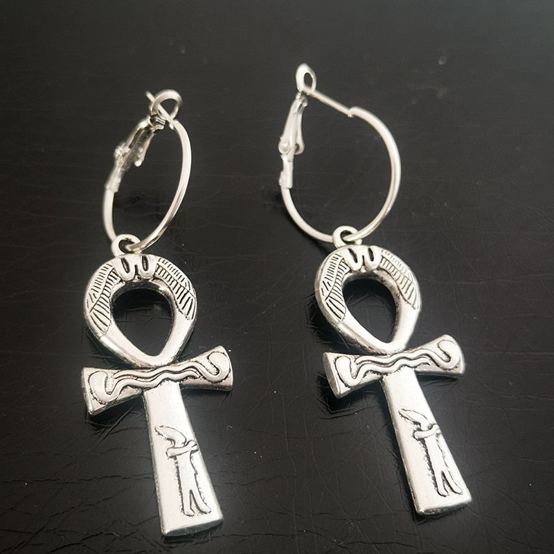 Cross Dangle Drop Earrings
