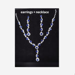 Trendy Blue Water Drop Rhinestones