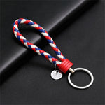 PU Leather Braided Rope Keychain