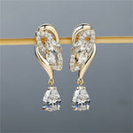 Crystal Flower Dangle Earrings