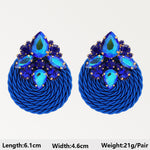 Dark Blue Series Long Dangle Drop Earrings