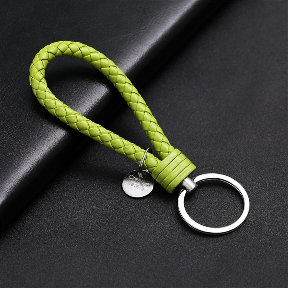 PU Leather Braided Rope Keychain
