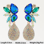 Dark Blue Series Long Dangle Drop Earrings
