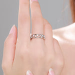 925 Sterling Silver Fashion Blue Opal Ring