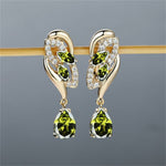 Crystal Flower Dangle Earrings