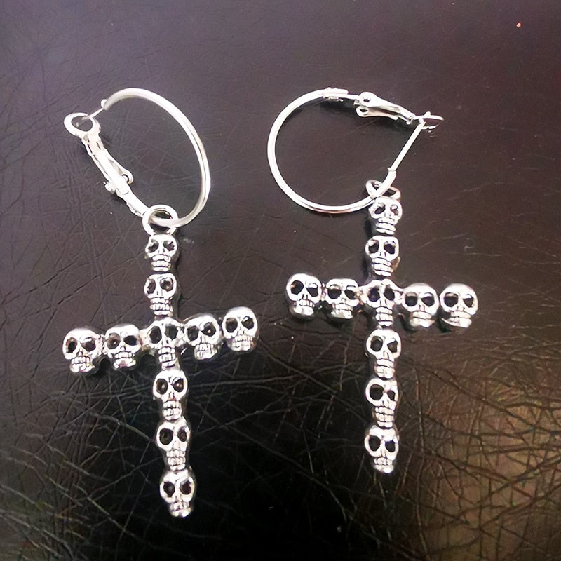 Cross Dangle Drop Earrings