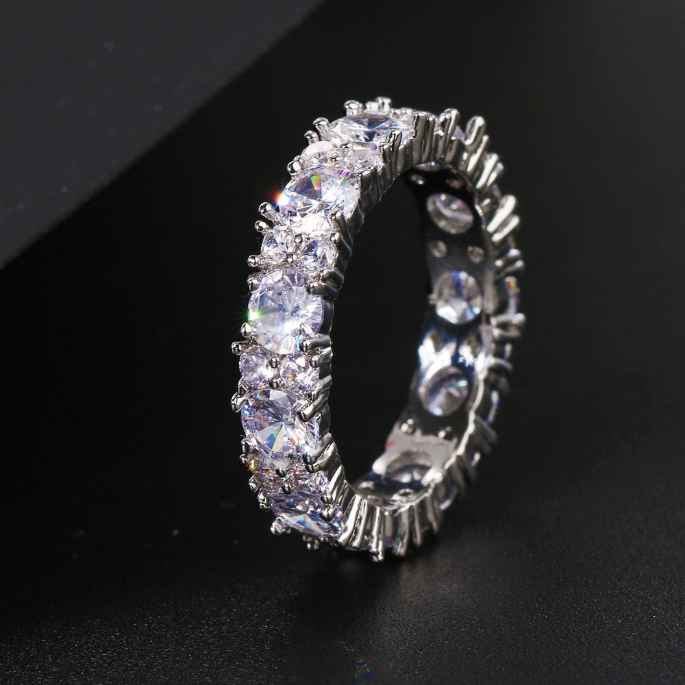 Cubic Zirconia Engagement Crystal Rings