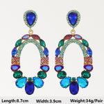 Dark Blue Series Long Dangle Drop Earrings