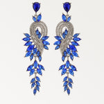 Dark Blue Series Long Dangle Drop Earrings
