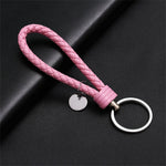 PU Leather Braided Rope Keychain