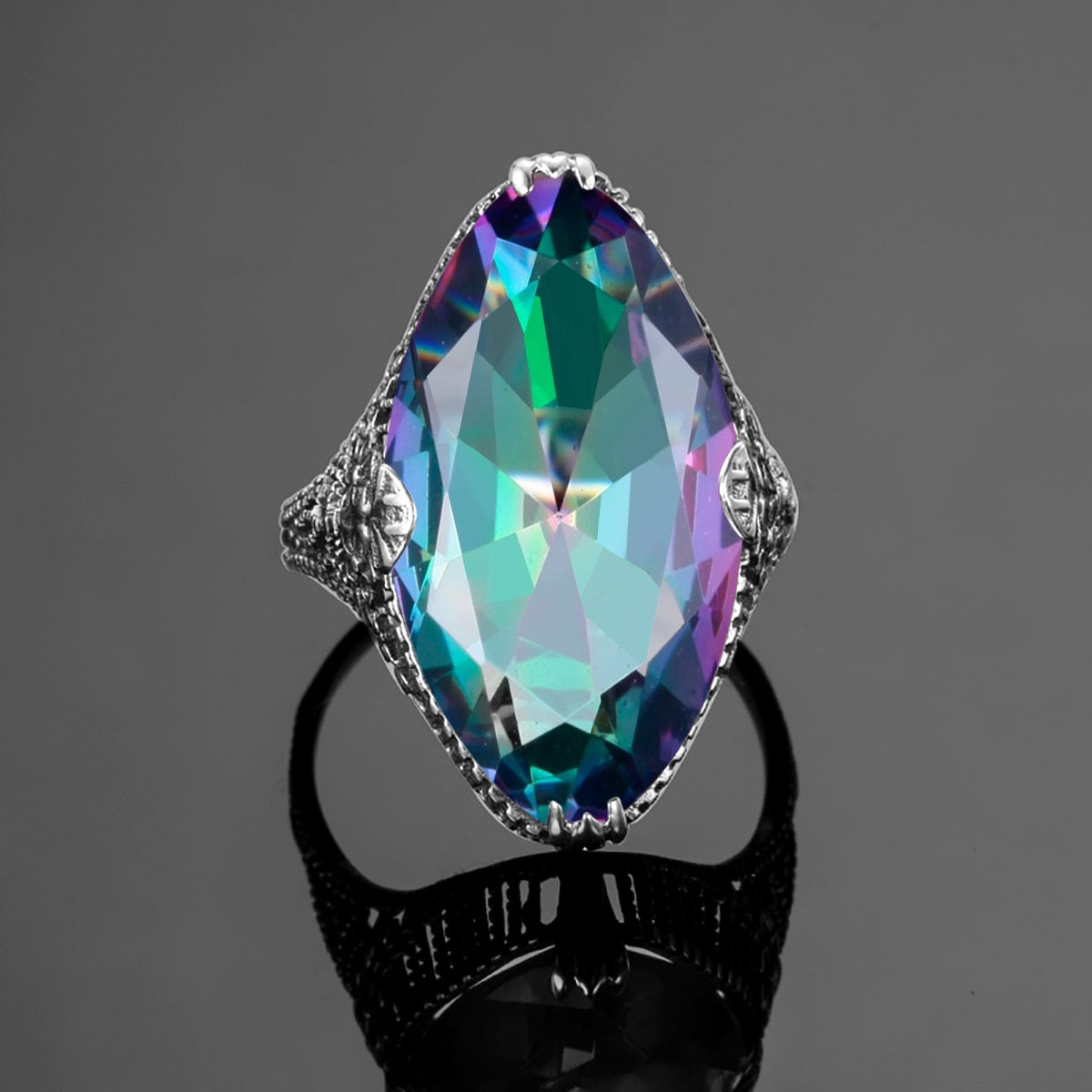 Vintage Rainbow Topaz Rings