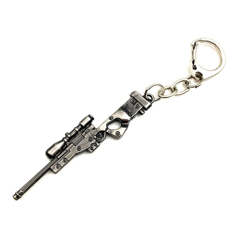 Black Color Machine-Gun Model Key Ring