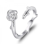 Retro Angel Wings Black Heart Rings