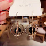 Pearl Crystal Butterfly Tassel Fairy Earrings