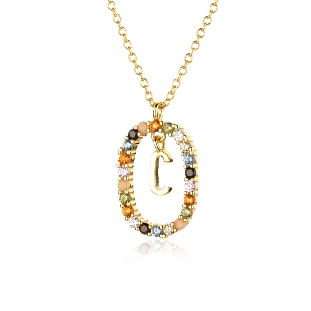 925 Sterling Silver Gold Letters 