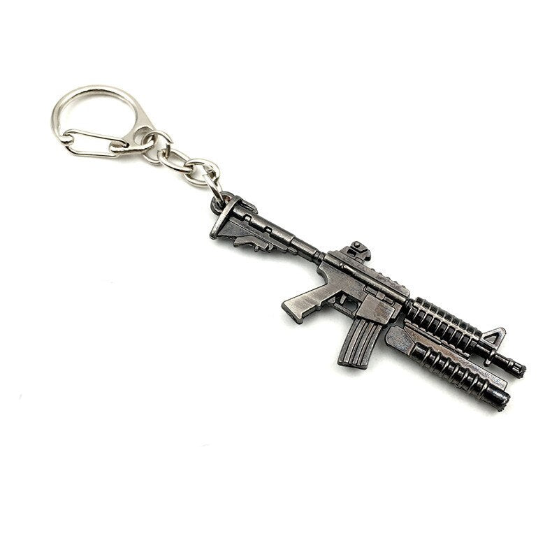 Black Color Machine-Gun Model Key Ring