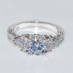 Exquisite Silver Color Engagement Rings