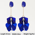 Dark Blue Series Long Dangle Drop Earrings
