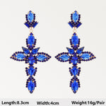 Dark Blue Series Long Dangle Drop Earrings