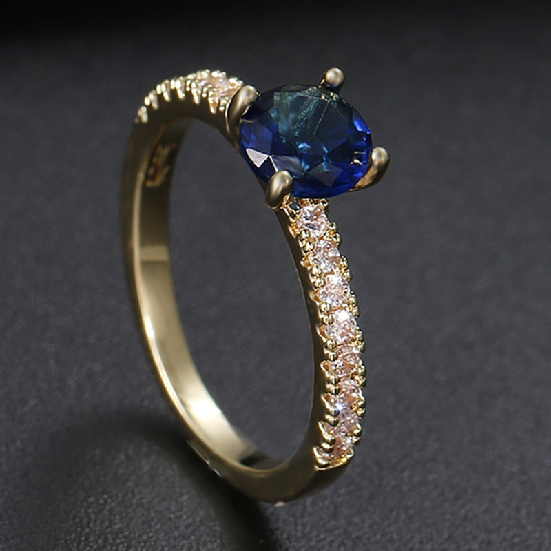 Cubic Zirconia Engagement Crystal Rings