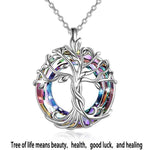 Silver Celtic Family Tree of Life Necklace 