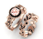 Elegant Gold Color Zircon Red Crystal Ring