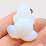 Frog Statue Reiki Figurine Opal Rose Quartz 