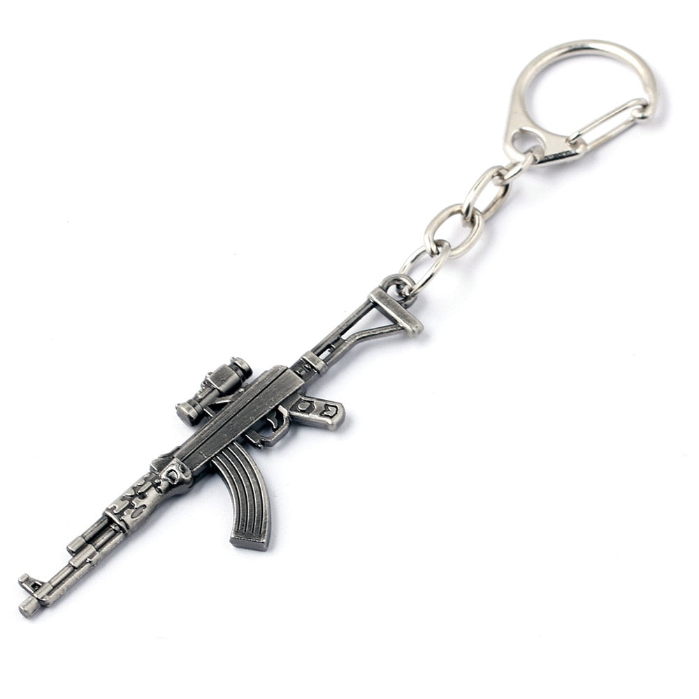 Black Color Machine-Gun Model Key Ring