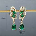 Crystal Flower Dangle Earrings