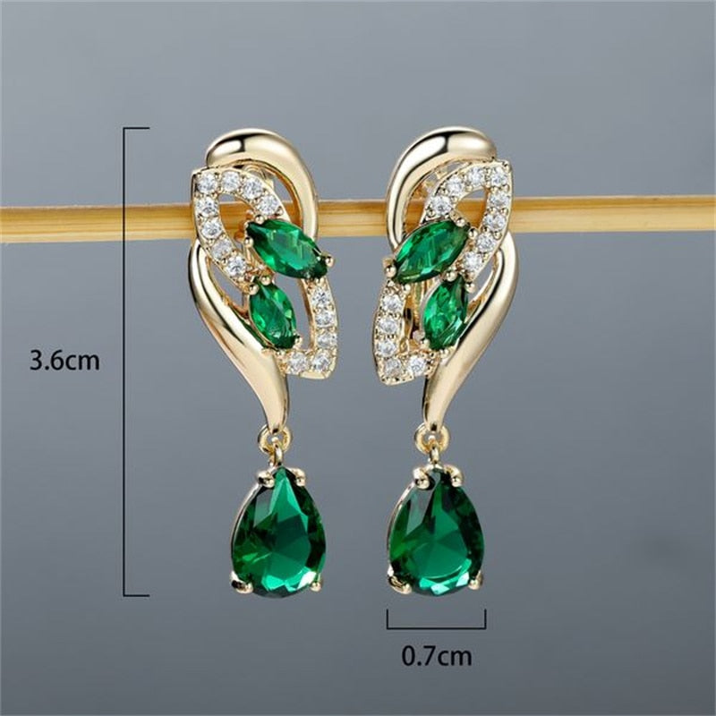 Crystal Flower Dangle Earrings