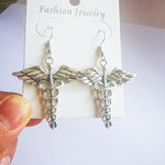 Cross Dangle Drop Earrings