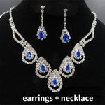 Trendy Blue Water Drop Rhinestones