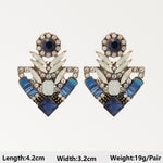 Dark Blue Series Long Dangle Drop Earrings