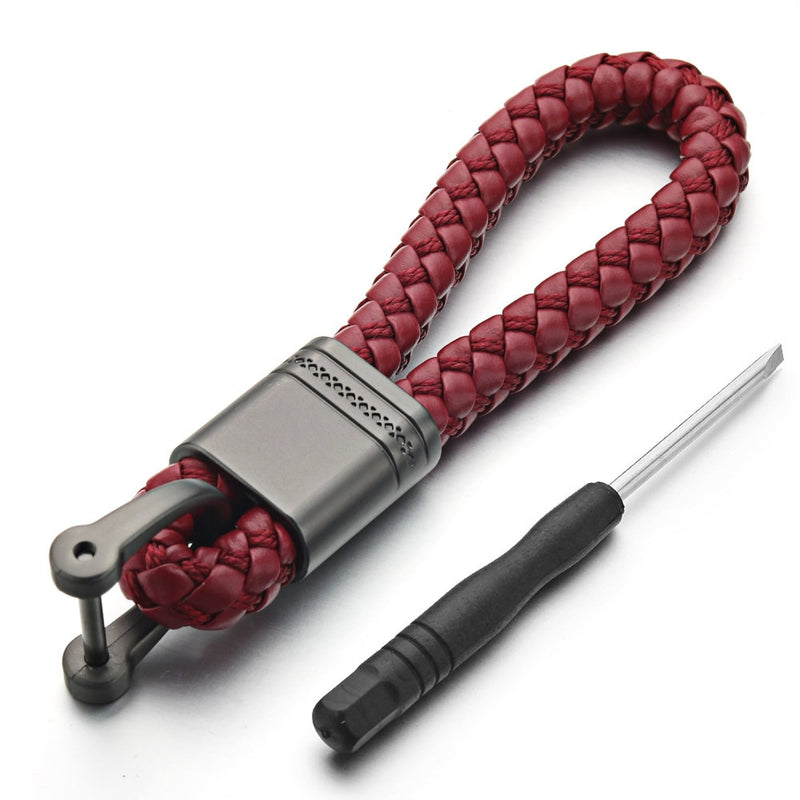 Leather Rope KeyChain For Car