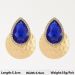 Dark Blue Series Long Dangle Drop Earrings