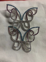 Exaggerated Crystal Geometric Flower Stud Earrings