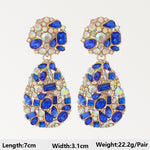 Dark Blue Series Long Dangle Drop Earrings