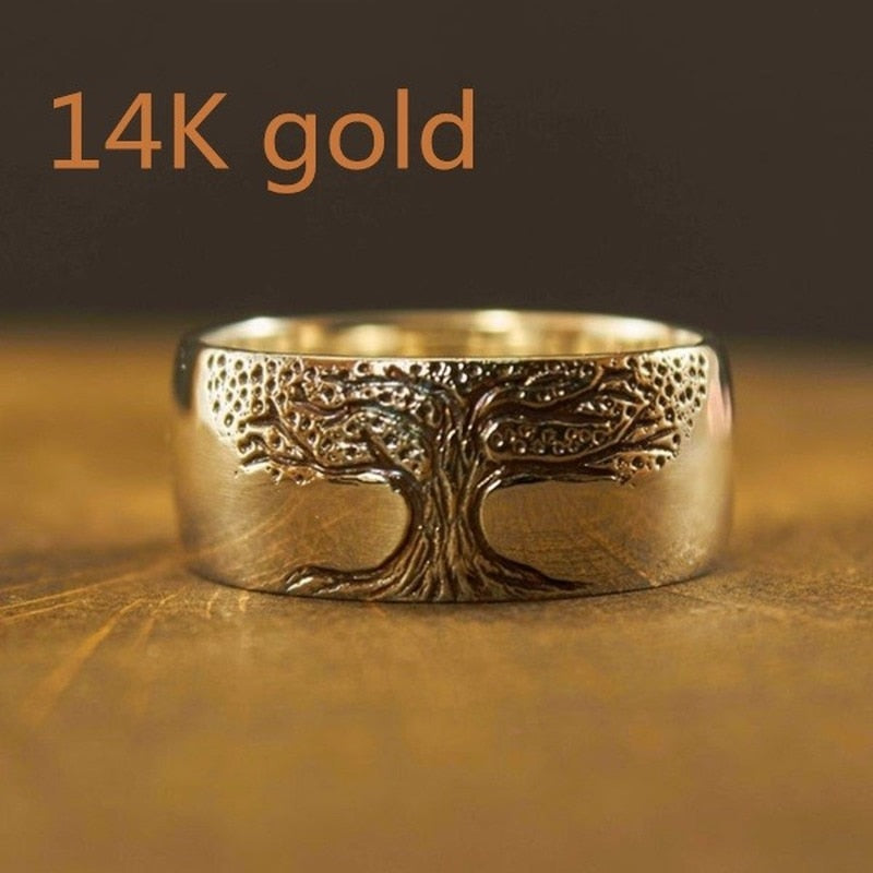 Exquisite 14k Gold Filling Tree of Life Ring