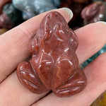 Frog Statue Reiki Figurine Opal Rose Quartz 