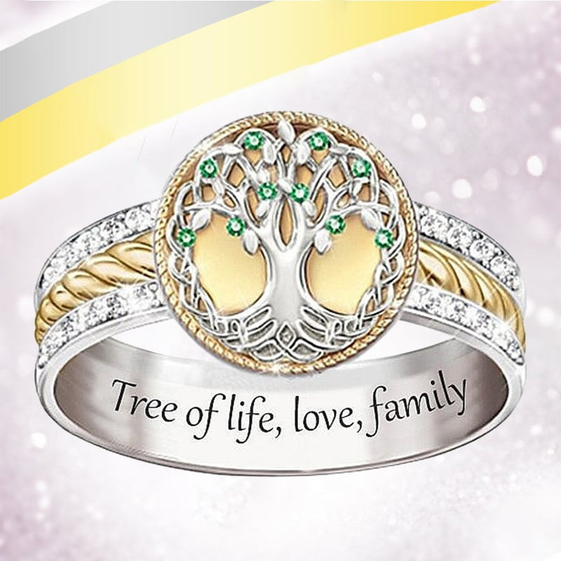 Celtic Tree of Life Rings Exquisite Two-color Ring