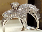 Elegant Gold Color Zircon Red Crystal Ring